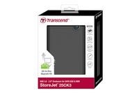 Transcend TS0GSJ25CK3 Boîtier de disques de stockage Boîtier disque dur/SSD Gris 2.5&amp;ldquot;