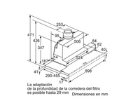 Siemens iQ300 LI97SA531 hotte Semi-intégrée (semi-encastrée) Blanc 397 m³/h A