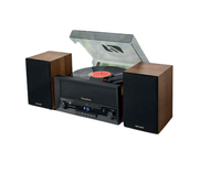 Muse MT-120 MB Système micro midi domestique Noir, Transparent, Bois