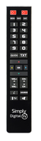 Superior Electronics Simply Digital TV télécommande Appuyez sur les boutons