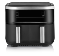 Severin FR 2453 Double 3,25 L Autonome 2850 W Friteuse d’air chaud Noir, Argent