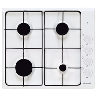 Brandt BPE3410W plaque Blanc Intégré 58 cm Gaz 4 zone(s)