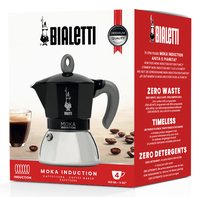 Bialetti Moka Induction Cafetière à moka 0,9 L Noir