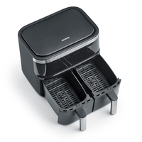 Severin FR 2453 Double 3,25 L Autonome 2850 W Friteuse d’air chaud Noir, Argent