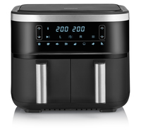 Severin FR 2453 Double 3,25 L Autonome 2850 W Friteuse d’air chaud Noir, Argent