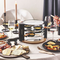 LAGRANGE Evolution raclette 8 personne(s) 900 W Noir, Chrome, Transparent, Bois