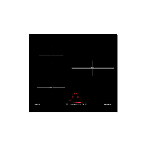 Airlux ATI632BKN plaque Noir Intégré (placement) 60 cm Plaque avec zone à induction 3 zone(s)