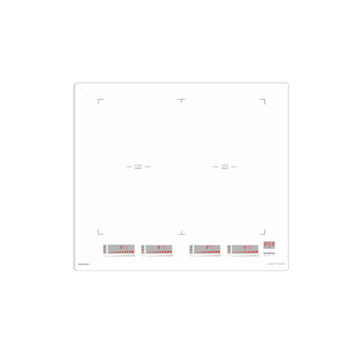 Airlux ATIF64WHM plaque Blanc Intégré (placement) 59 cm Plaque avec zone à induction 4 zone(s)