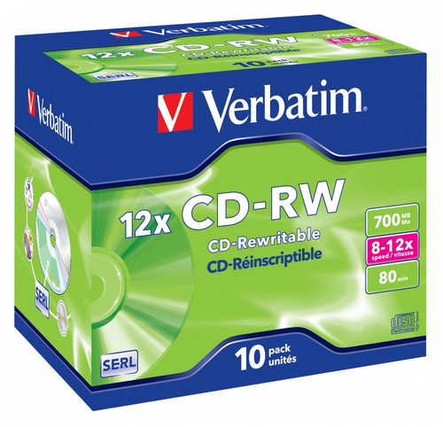 Cd-rw 8x-12x 700mb 80min Caixa Normal