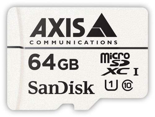 Axis 5801-951. Capacity: 64 GB, Flash card type: MicroSDHC, Flash memory class: Class 10, Read speed: 20 MB/s, Write speed
