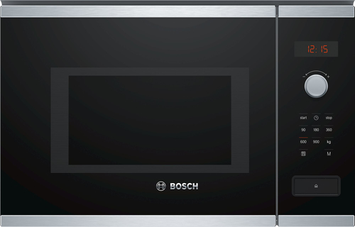 Bosch Serie 4 BFL553MS0 micro-onde Intégré (placement) Micro-onde combiné 25 L 900 W Noir, Acier inoxydable