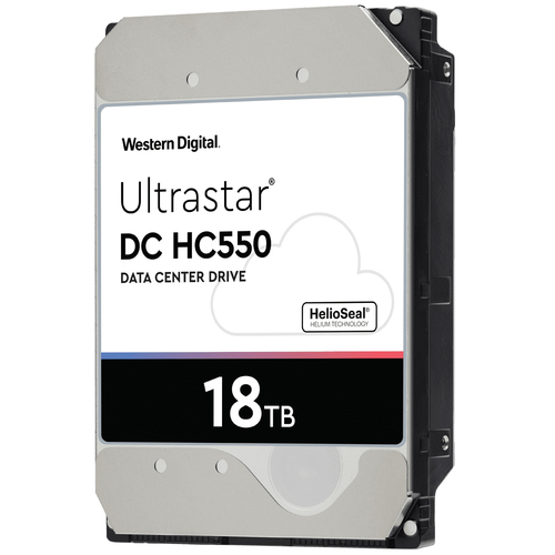 Western Digital Ultrastar DC HC550. HDD capacity: 18 TB, HDD speed: 7200 RPM, Storage drive buffer size: 512 MB, HDD size:
