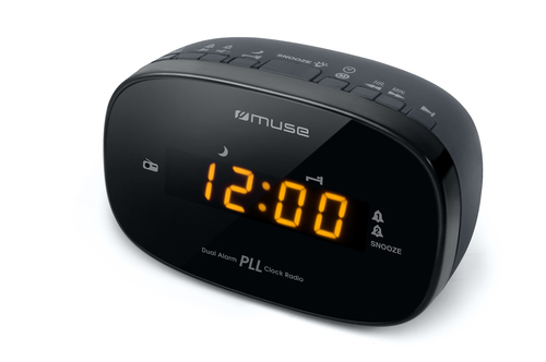 Radio réveil double alarme avec projecteur noir - m188p - muse au meilleur  prix