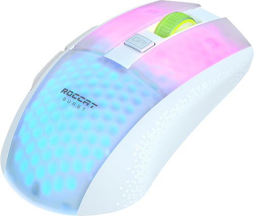 Rato Roccat Burst Pro Air Bluetooth Branco Gaming Luzes LED