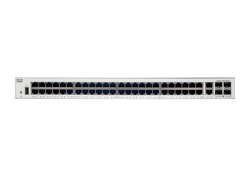 Cisco Catalyst 1000-48T-4G-L Network Switch, 48 Gigabit Ethernet (GbE) Ports, four 1 G SFP Uplink Ports, Enhanced Limited 