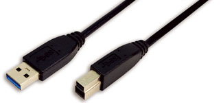 LogiLink 1m USB 3.0 USB cable USB 3.2 Gen 1 (3.1 Gen 1) USB A USB B 5 Gbit/s Black
